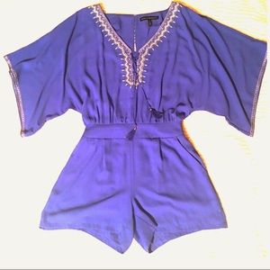 Eggplant Kimono Sleeve Romper
